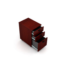 Load image into Gallery viewer, Mobile Mahogany File Cabinet w/ 3-Drawers

