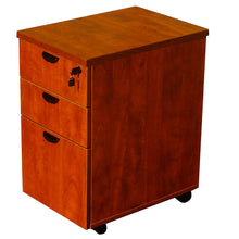 Load image into Gallery viewer, Mobile Cherry File Cabinet w/ 3-Drawers
