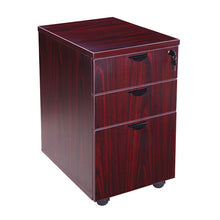 Load image into Gallery viewer, Mobile Mahogany File Cabinet w/ 3-Drawers
