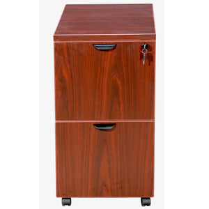 Mobile Cherry File Cabinet w/ 2-Drawers