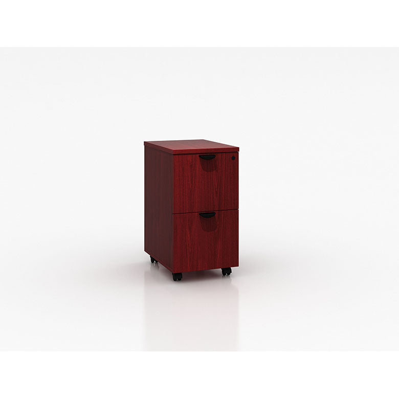 Mobile Mahogany File Cabinet w/ 2-Drawers