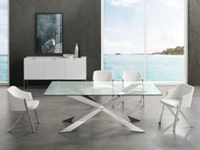 Load image into Gallery viewer, 86&quot; Conference Table in Stainless Steel &amp; Glass
