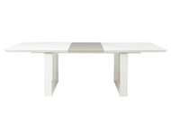 Modern White Lacquer Conference Table with Gray Lacquer Central Extension