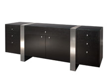 Load image into Gallery viewer, 78&quot; Modern Executive Office Desk in Wenge &amp; Brushed Aluminum Laminate
