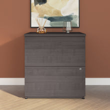 Load image into Gallery viewer, 28&quot; Charcoal Maple 2-Drawer Locking File
