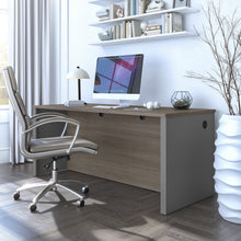 Load image into Gallery viewer, Bark Gray and Slate 71&quot; Executive Desk
