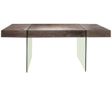 Load image into Gallery viewer, Modern 69&quot; Executive Desk with Walnut 4 Drawer Top &amp; Premium Glass Legs
