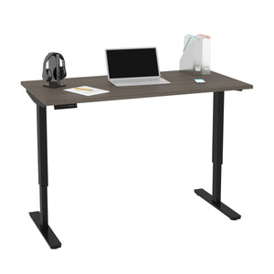 60" Desk with Electric Height Adjustment in Bark Gray