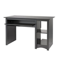 Load image into Gallery viewer, 48&quot; Contemporary Black Desk with Keyboard Tray
