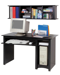 48" Contemporary Black Desk with Keyboard Tray