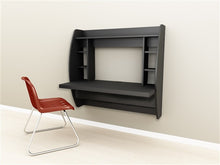 Load image into Gallery viewer, Modern Innovative Floating Wall Mounted Desk in Black
