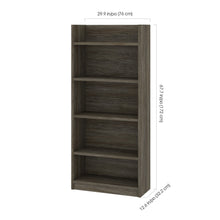 Load image into Gallery viewer, 68&quot; Open-top Bookcase in Walnut Gray
