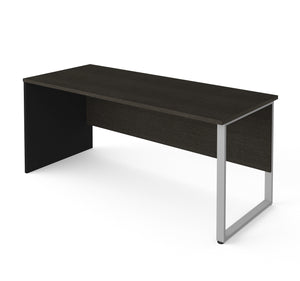 Minimalistic Executive 71" Desk in Deep Gray and Black