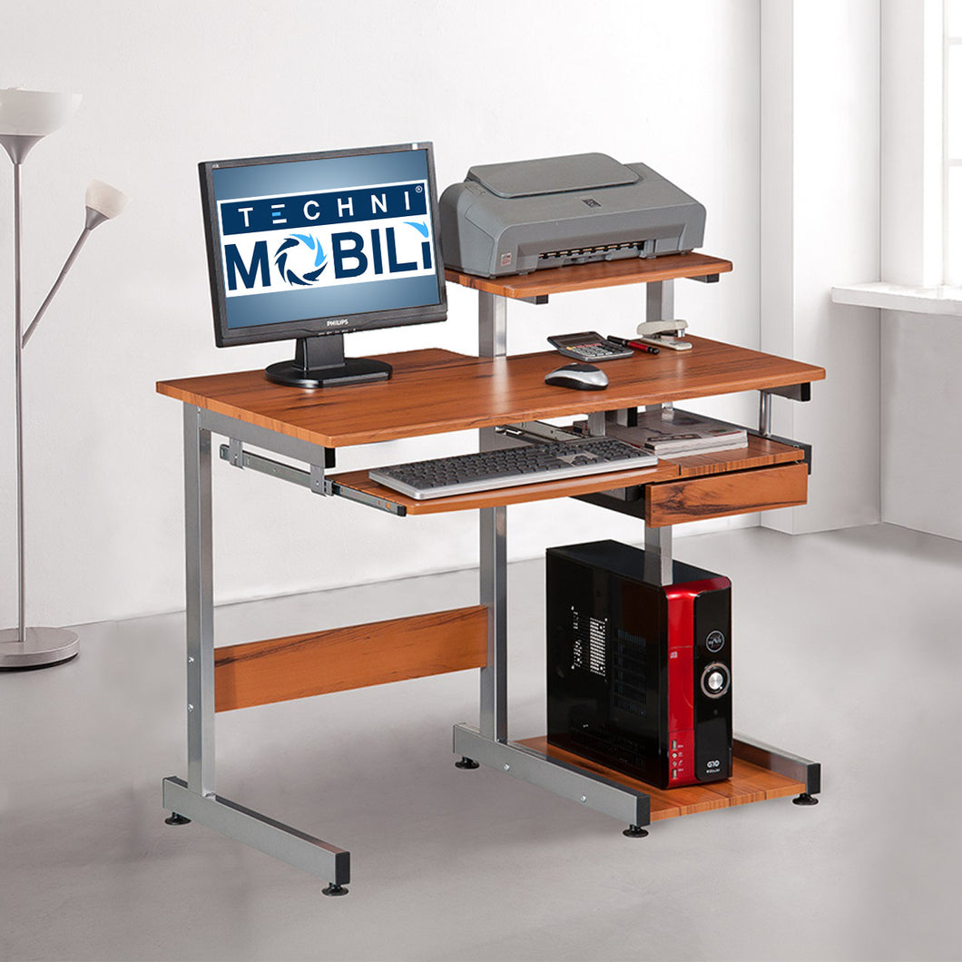 Jensen Multi-Function Desk with Woodgrain Finish