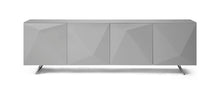 Load image into Gallery viewer, Gorgeous Glass-Top Grey Storage Credenza
