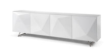 Load image into Gallery viewer, Gorgeous Glass-Top Crystal White Storage Credenza
