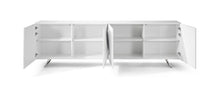 Load image into Gallery viewer, Gorgeous Glass-Top Crystal White Storage Credenza
