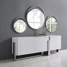 Load image into Gallery viewer, Stunning Storage Credneza in White and Stainless Steel
