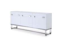 Load image into Gallery viewer, Striking White Glossy Storage Credenza
