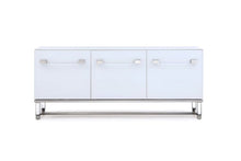 Load image into Gallery viewer, Striking White Glossy Storage Credenza
