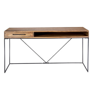 Contemporary Solid Wood 60" Executive Desk with Drawer