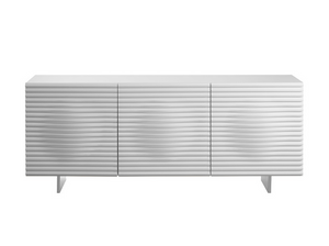 Modern 71" White Lacquer Storage Credenza