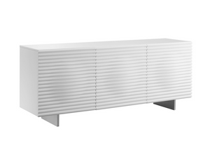 Modern 71" White Lacquer Storage Credenza