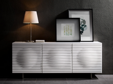 Load image into Gallery viewer, Modern 71&quot; White Lacquer Storage Credenza
