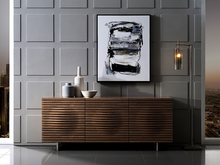 Load image into Gallery viewer, Modern 71&quot; Walnut Veneer Storage Credenza
