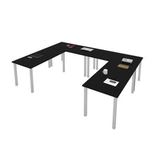 Load image into Gallery viewer, 60&quot; Black Modular Conference Table or 4 Desk Set
