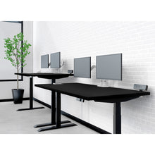 Load image into Gallery viewer, Black 60&quot; Executive Desk with Electric Adjustment
