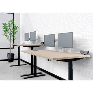 Teak 60" Executive Desk with Electric Adjustment