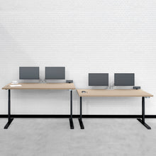 Load image into Gallery viewer, Teak Woodgrain 48&quot; Desk with Electric Adjustment
