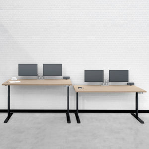 Teak Woodgrain 48" Desk with Electric Adjustment