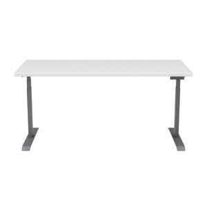 White 60" Executive Desk with Electric Adjustment