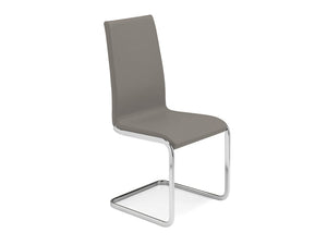 Stunning Gray Eco-Leather Guest or Conference Chair w/ Stainless Steel Frame
