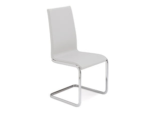 Stunning White Eco-Leather Guest or Conference Chair w/ Stainless Steel Frame