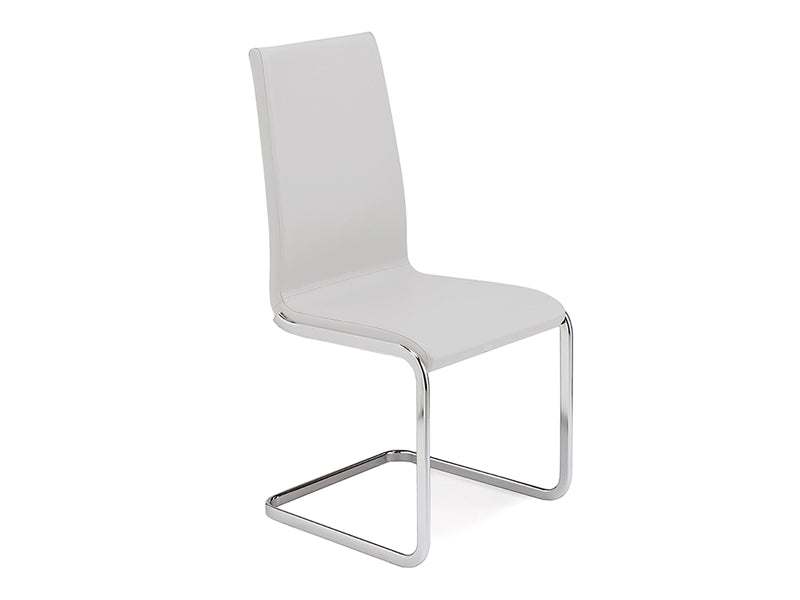 Stunning White Eco-Leather Guest or Conference Chair w/ Stainless Steel Frame