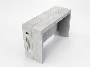 Sophisticated 14" - 42" Expanding White Woodgrain Office Desk