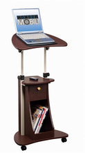 Load image into Gallery viewer, Modern Chocolate Mobile Laptop Stand with Storage
