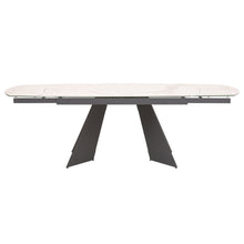 Load image into Gallery viewer, White Ceramic &amp; Dark Gray 63&quot; - 95&quot;  Conference Table
