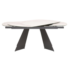 Load image into Gallery viewer, White Ceramic &amp; Dark Gray 63&quot; - 95&quot;  Conference Table
