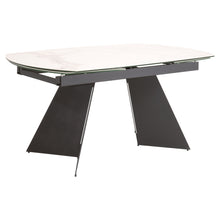 Load image into Gallery viewer, White Ceramic &amp; Dark Gray 63&quot; - 95&quot;  Conference Table
