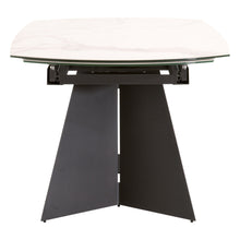 Load image into Gallery viewer, White Ceramic &amp; Dark Gray 63&quot; - 95&quot;  Conference Table
