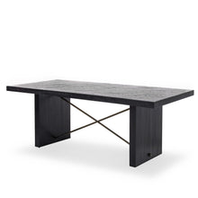 Load image into Gallery viewer, Classic Ebony 80&quot; Acacia Conference Table with Steel Legs
