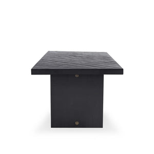 Classic Ebony 80" Acacia Conference Table with Steel Legs