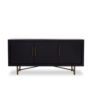 Classic Ebony 80" Acacia Conference Table with Steel Legs
