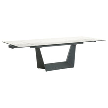 Load image into Gallery viewer, 71&quot; - 106&quot; Clear Glass &amp; Matte Dark Gray Steel Conference Table
