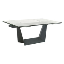 Load image into Gallery viewer, 71&quot; - 106&quot; Clear Glass &amp; Matte Dark Gray Steel Conference Table

