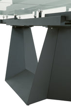 Load image into Gallery viewer, 71&quot; - 106&quot; Clear Glass &amp; Matte Dark Gray Steel Conference Table
